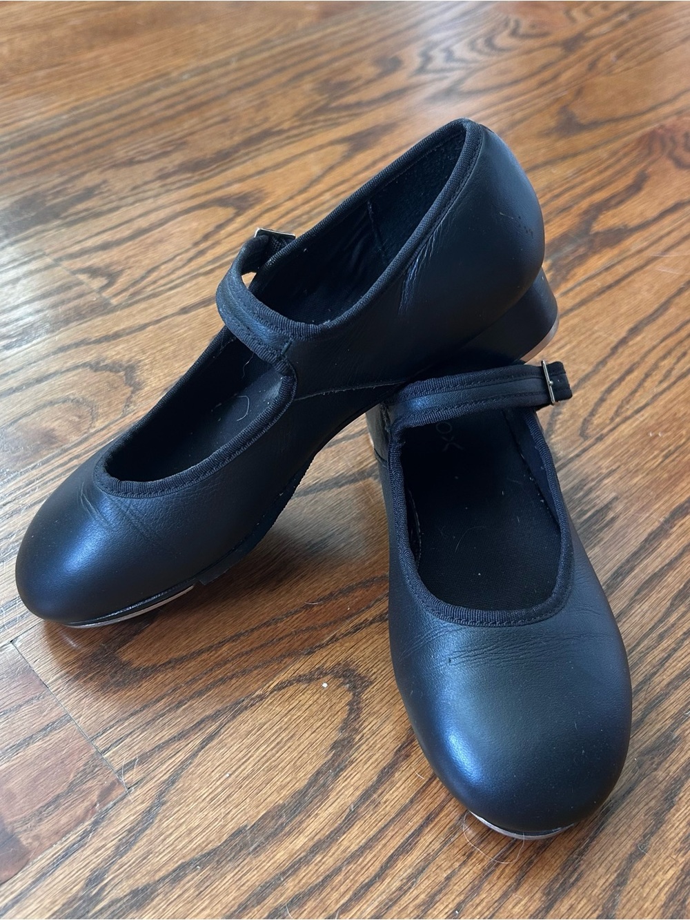 Capezio Girls' Black Mary Jane Tap Shoes size 6.5 RN#63356